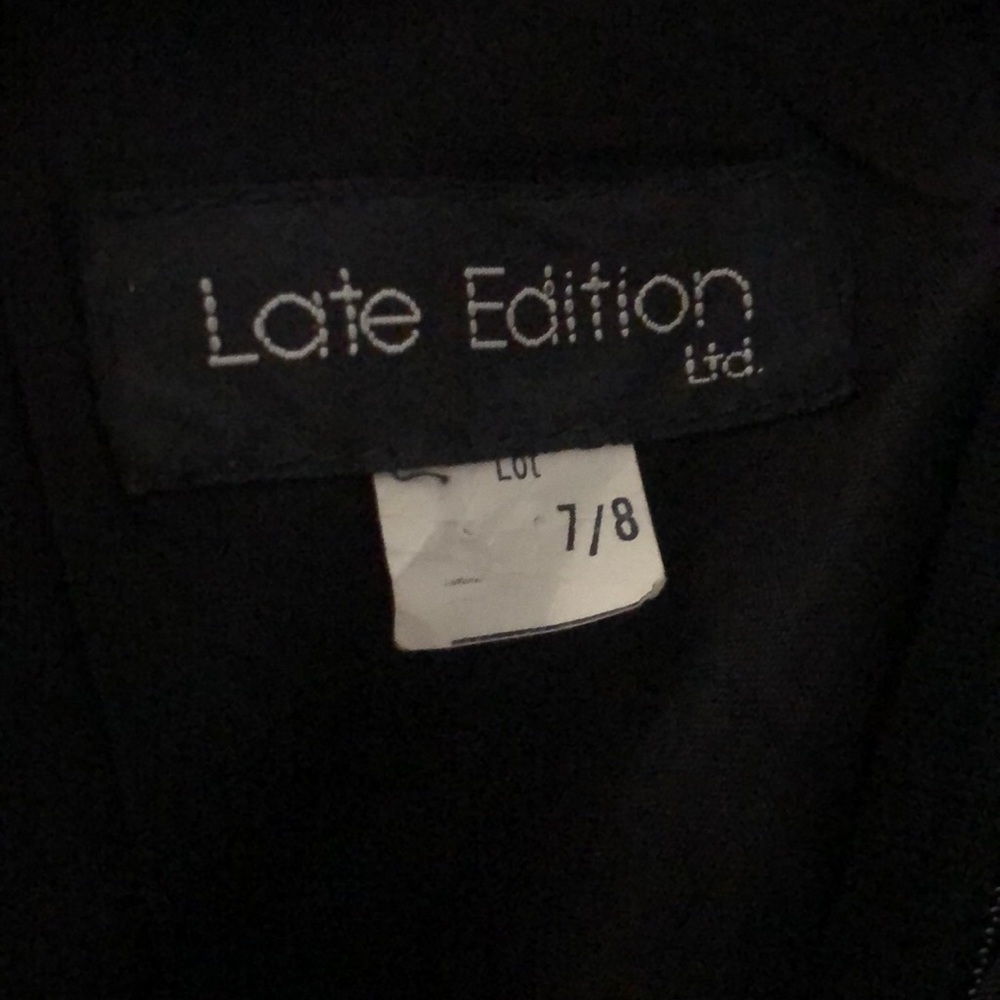 Vintage Late Edition Ltd. Black Cocktail Dress Size 7/8 - Picture 5 of 7